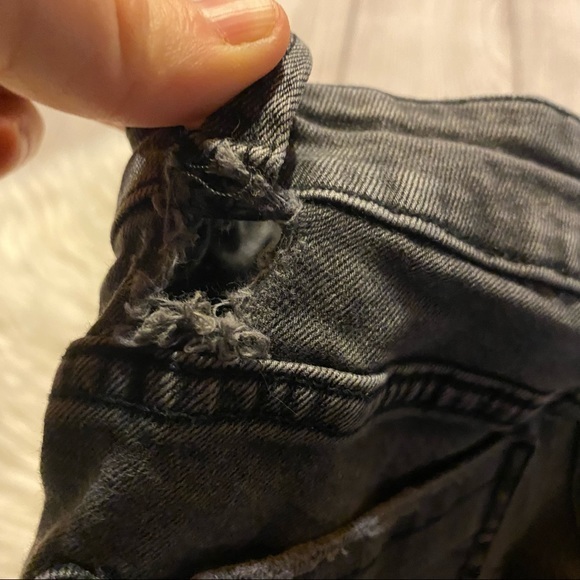 Zara Gray Frayed Destructed Skinny Jeans US 2 - Picture 9 of 10